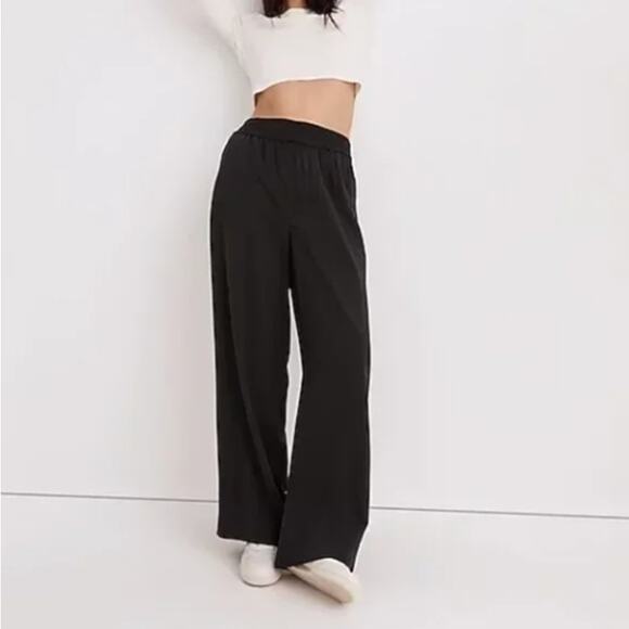 MADEWELL Drapeweave Carley Wide-Leg Pants Black Sz XXS {3C25} - Picture 1 of 8